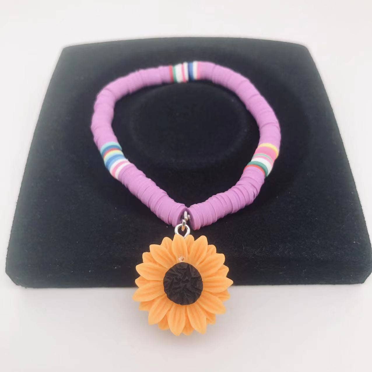 Women Chrysanthemum Beach Multicolour Elastic Bracelet