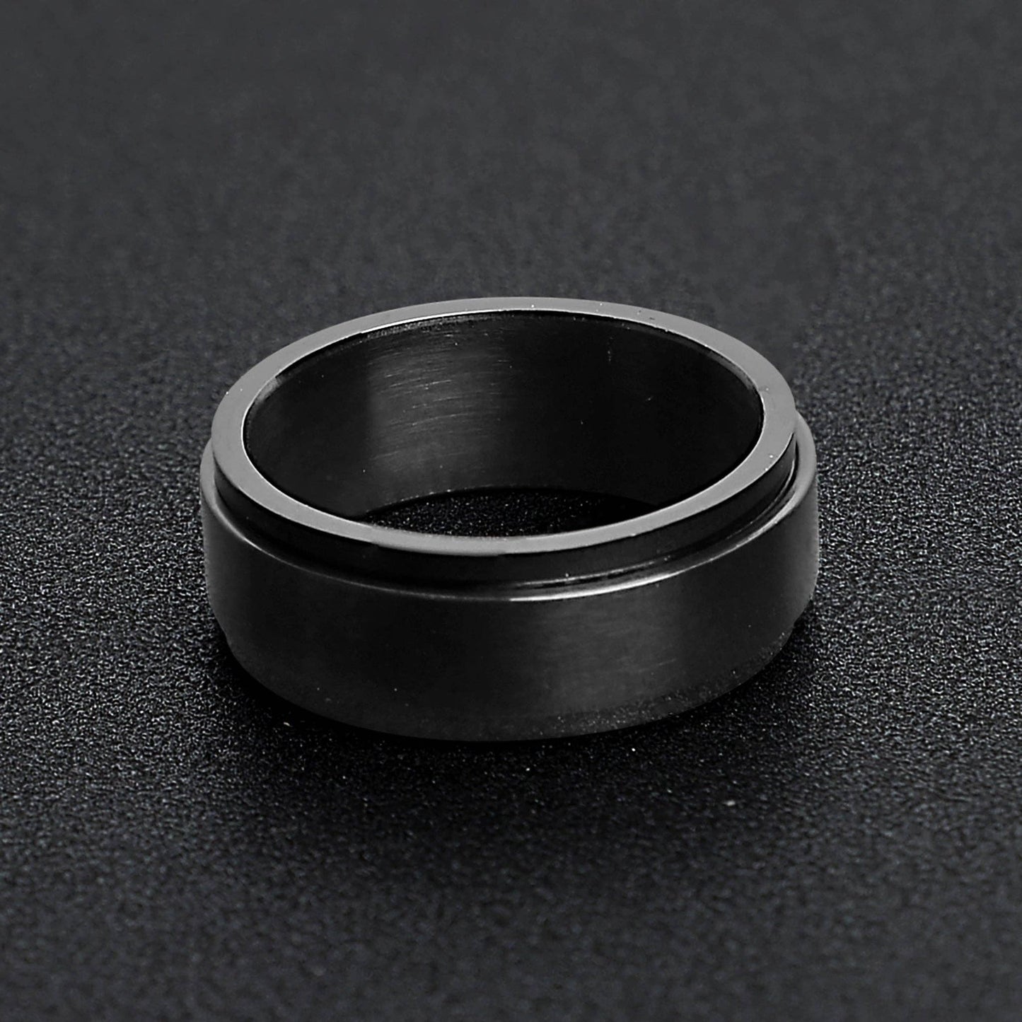 Black Enamel Stainless Steel Spinner Center Ring