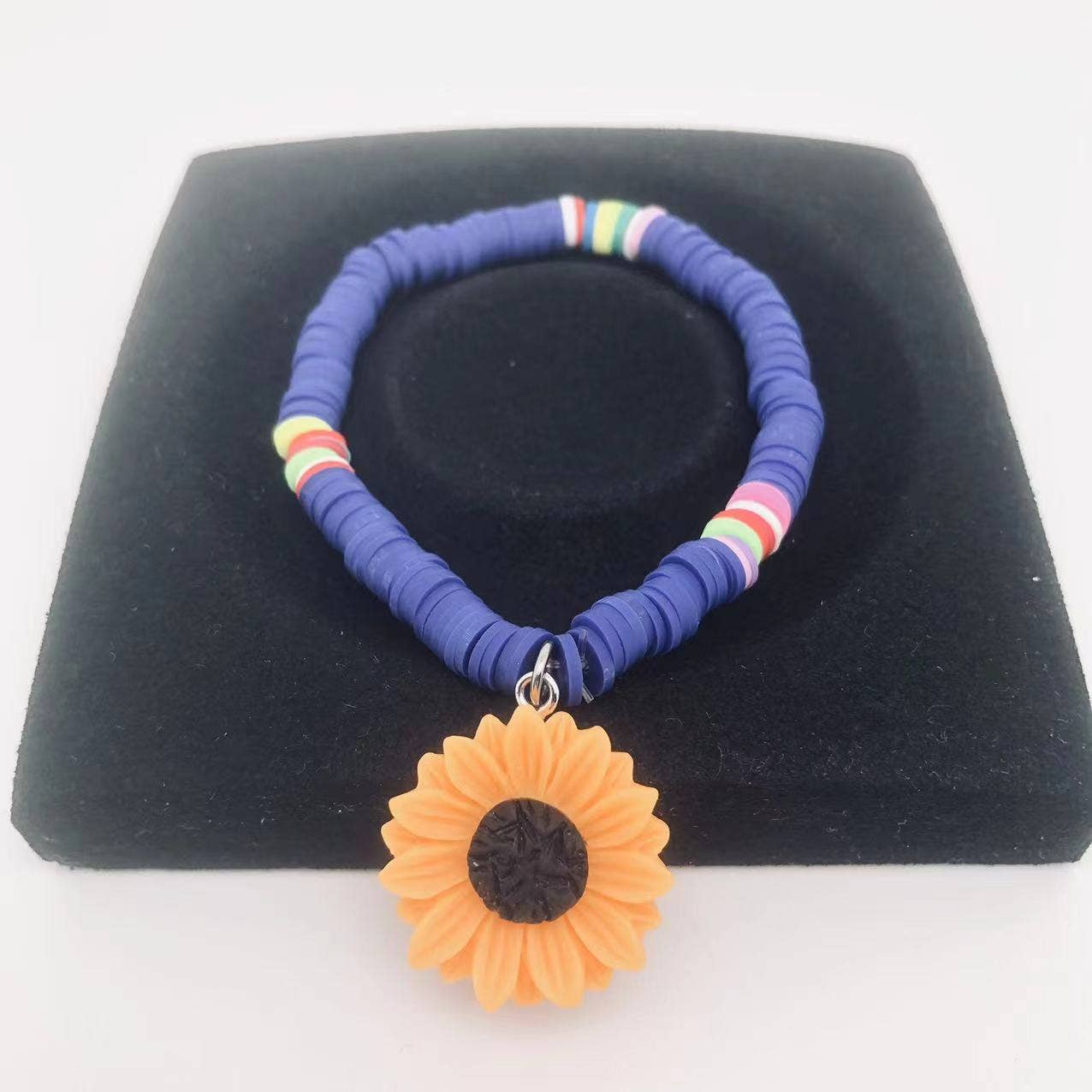 Women Chrysanthemum Beach Multicolour Elastic Bracelet