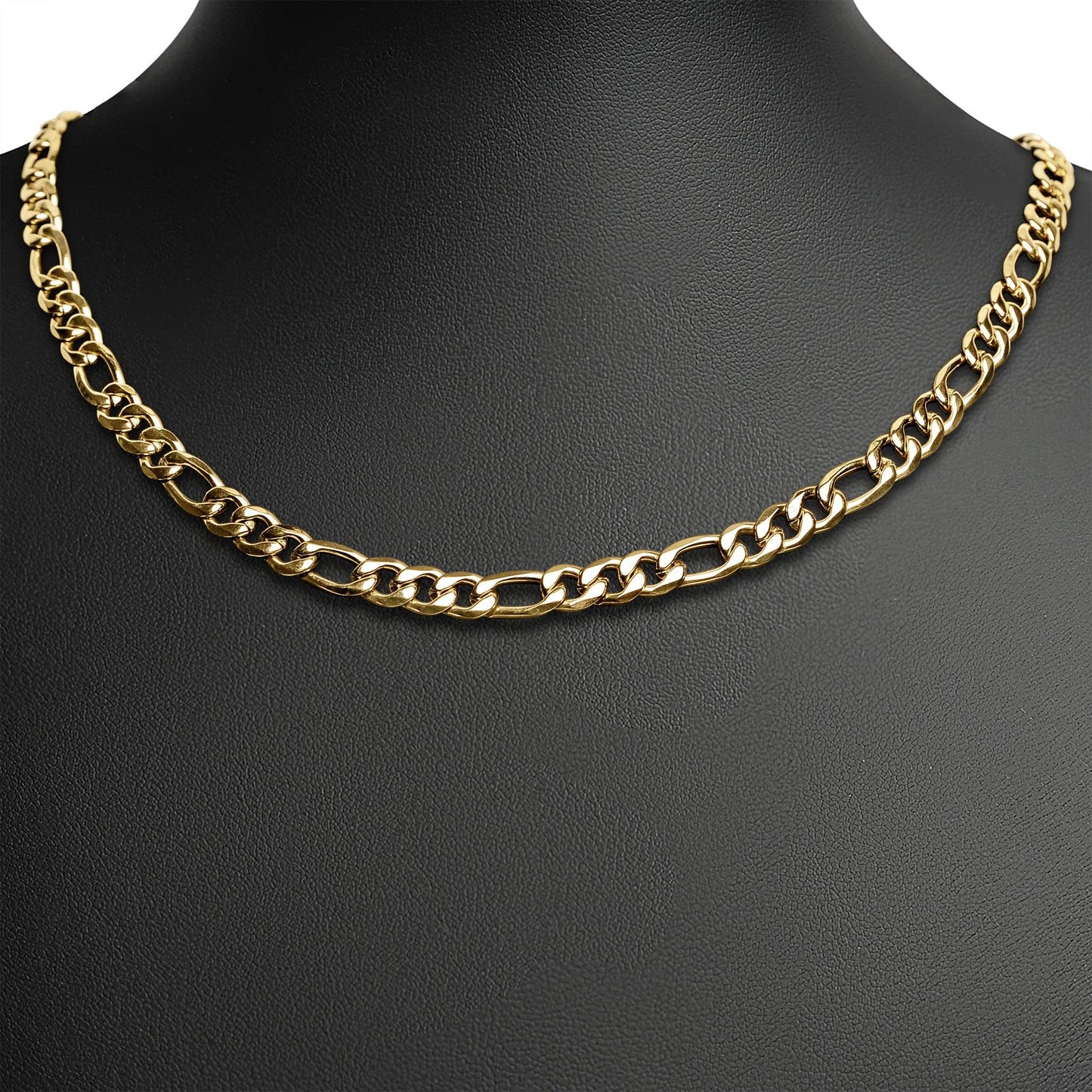 18K Gold Figaro Chain Necklace