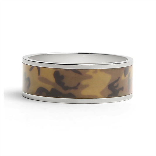 Camo Center Stainless Steel Ring