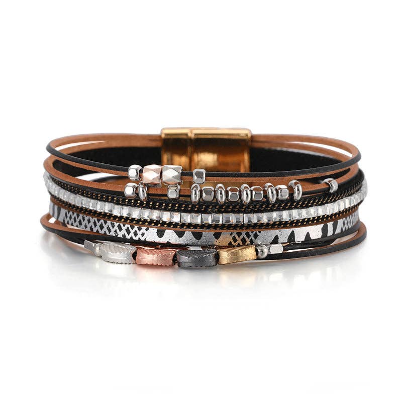 Bohemian Style Leather Multi-Layer Bracelet Bangle