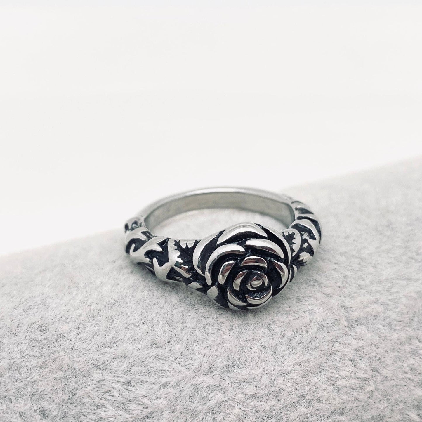 Stainless Steel Rose Ring - FGS