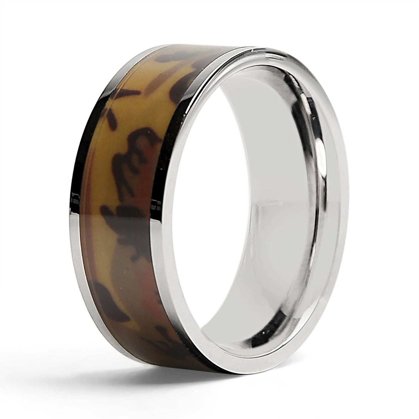 Camo Center Stainless Steel Ring