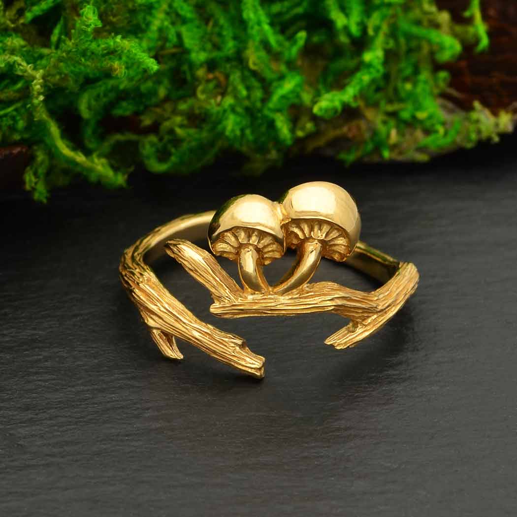 Adjustable Branch and Mushroom Ring