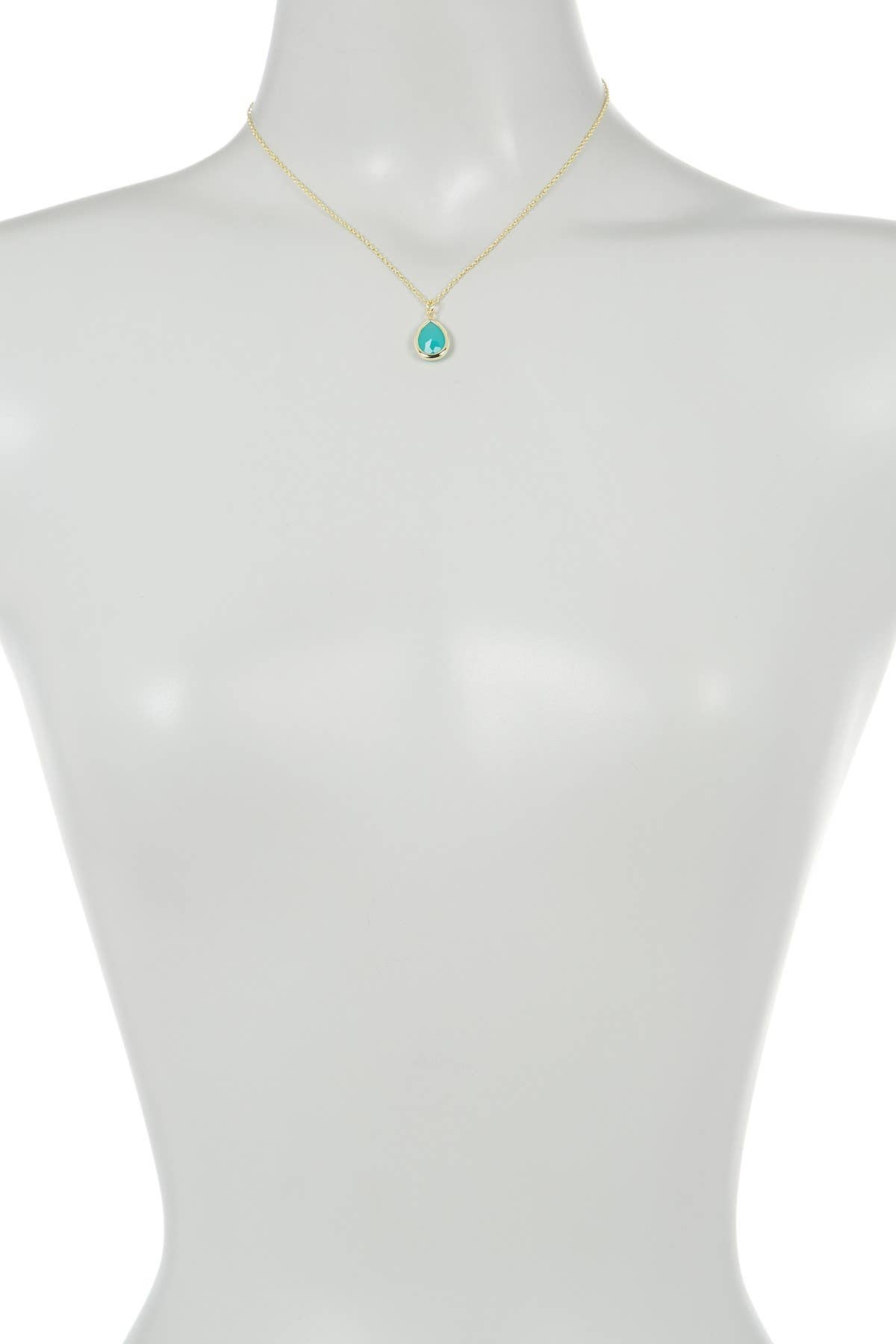 Amazonite Crystal Teardrop Necklace - GF