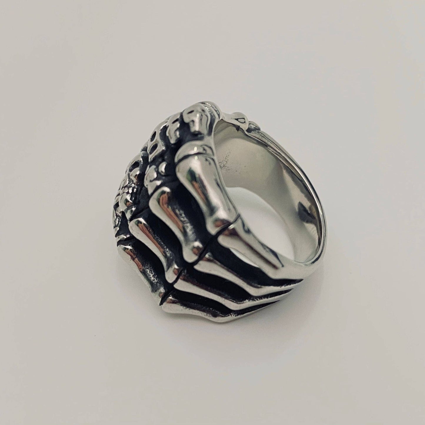 Hand Bone Skull Stainless Steel Ring