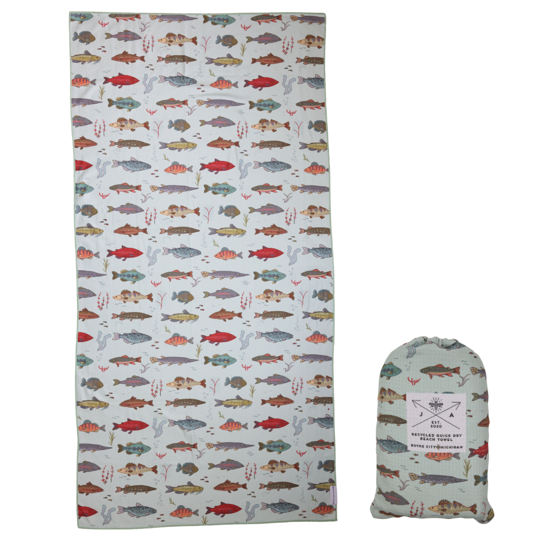 Freshwater Fish Double Sided Quick Dry Beach Towel