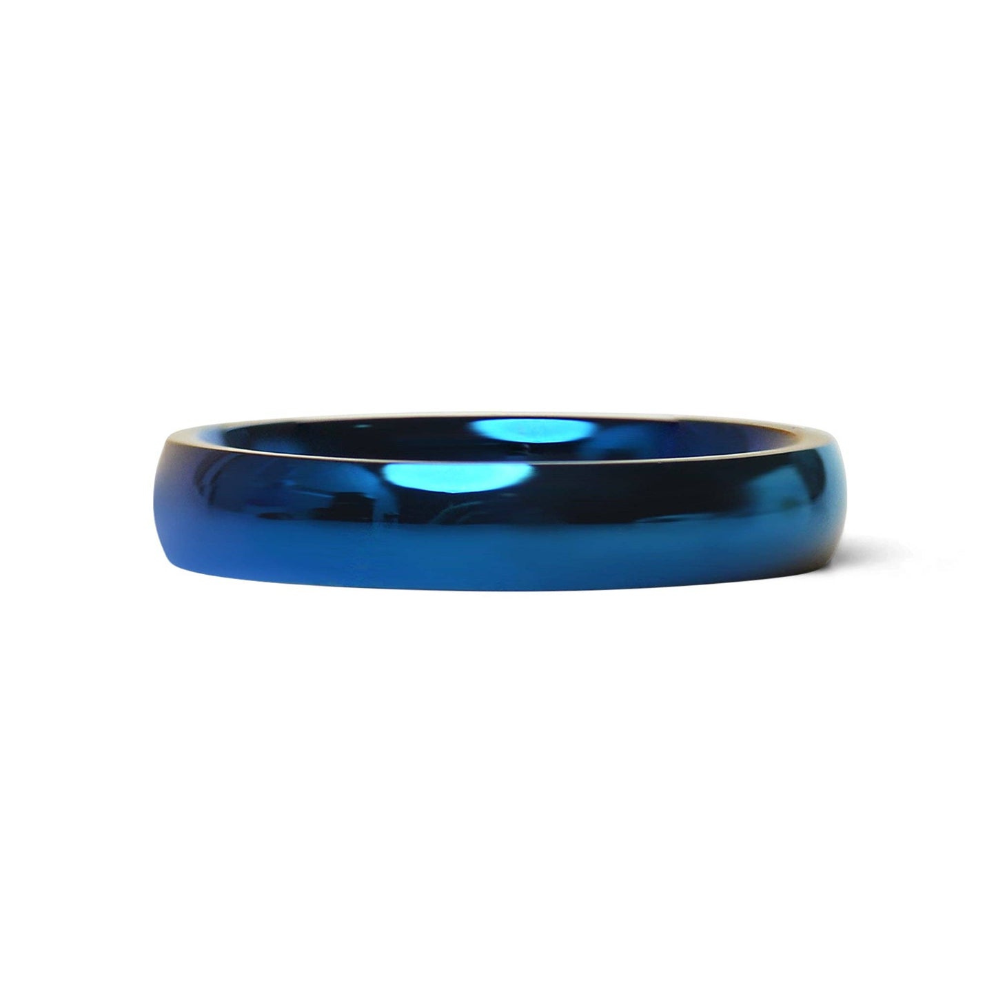 Blue Stainless Steel Blank Ring