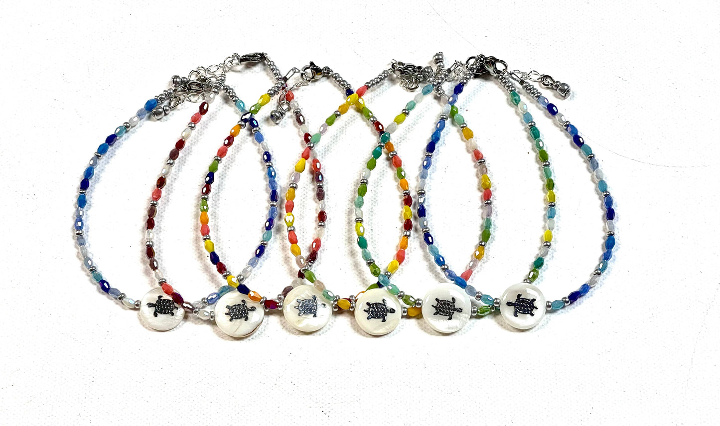 Crystal Turtle Anklets