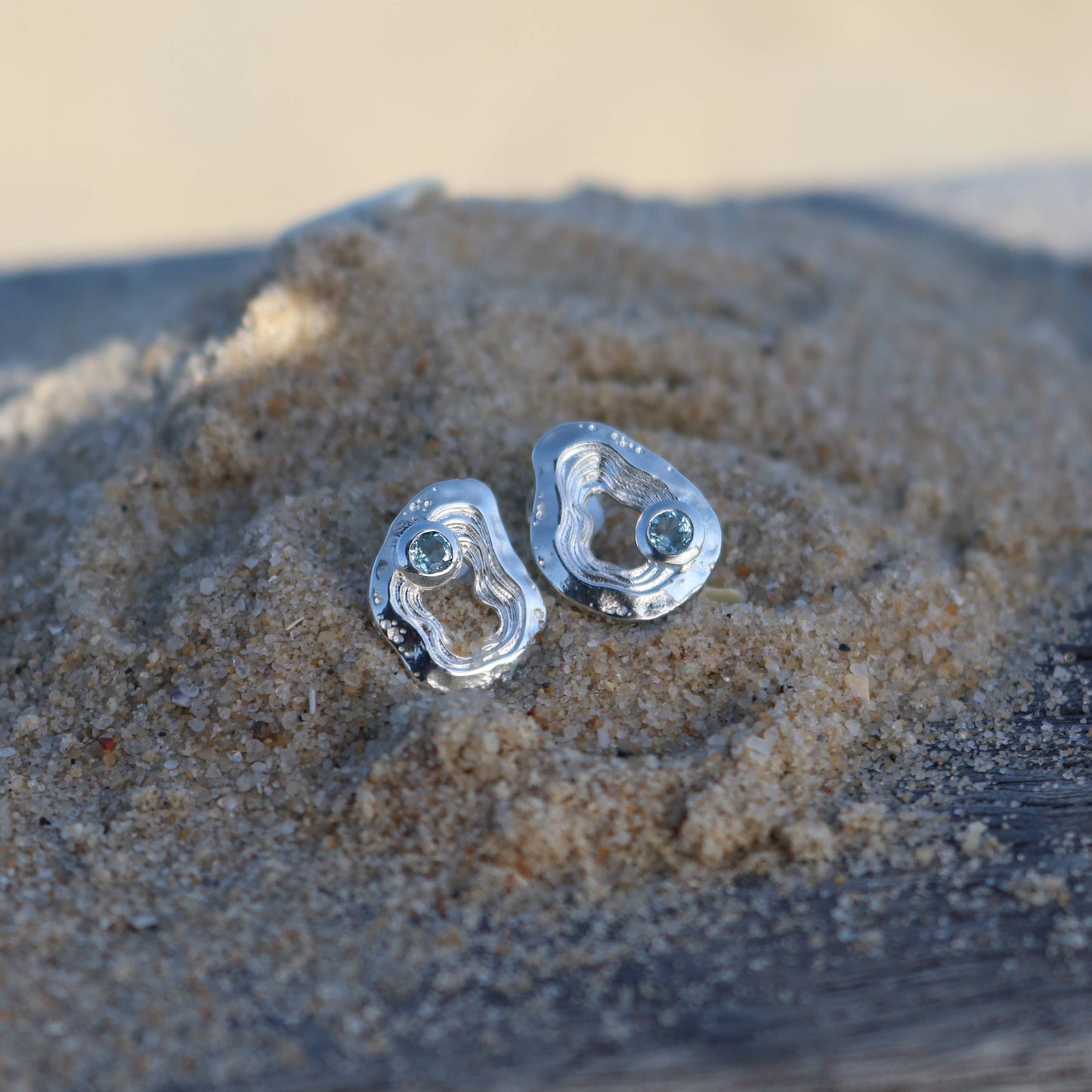 Oasis Ear Studs - Silver