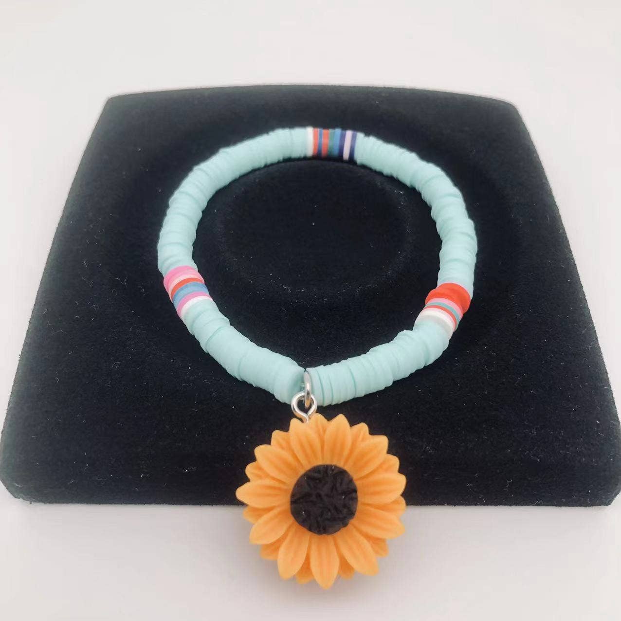 Women Chrysanthemum Beach Multicolour Elastic Bracelet