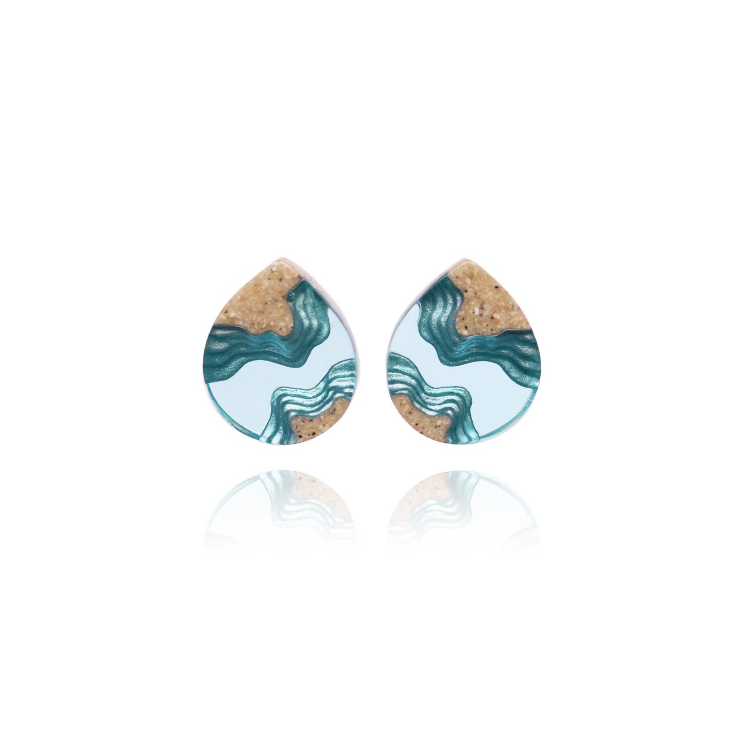 Ridge Stud Earrings