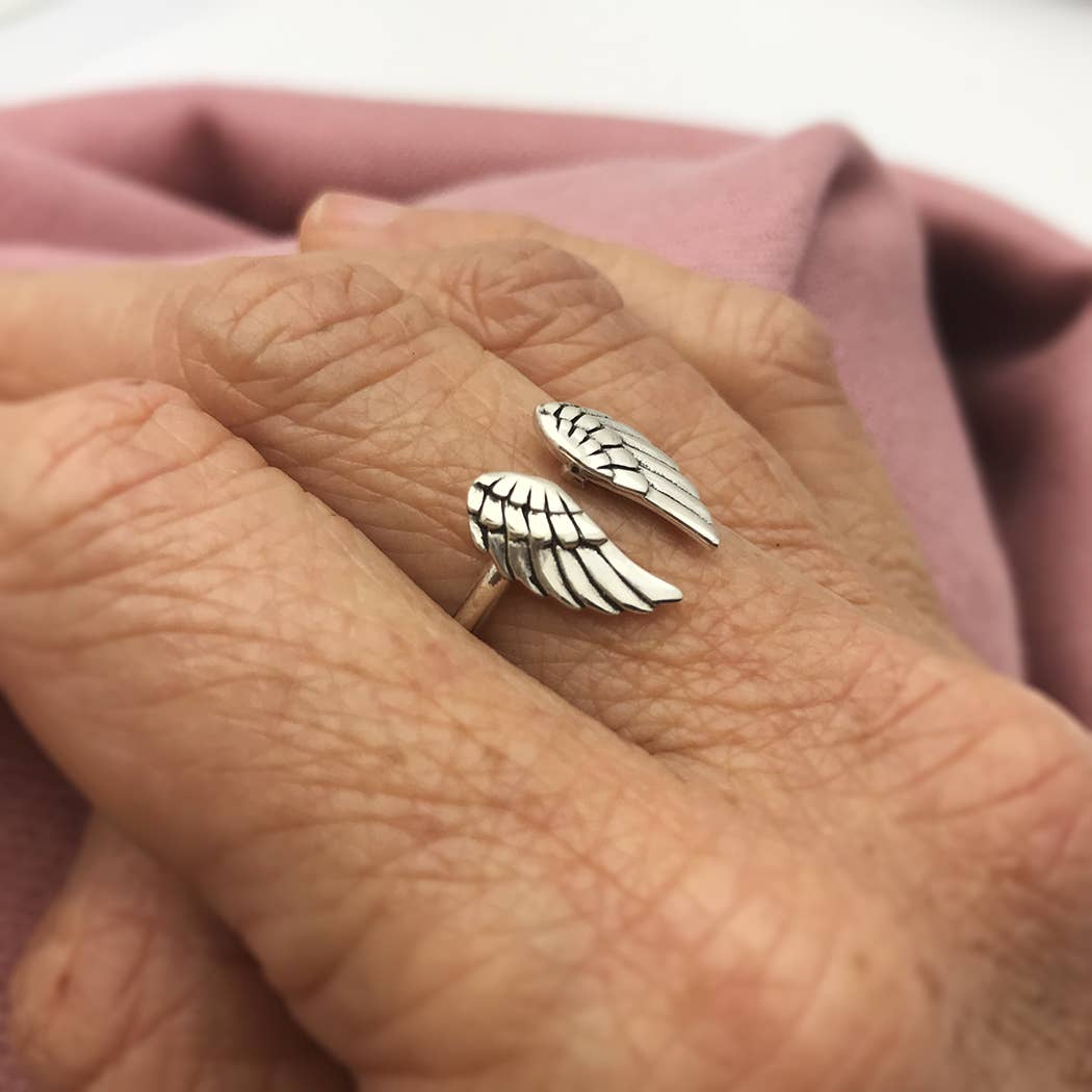 Adjustable Angel Wing Ring