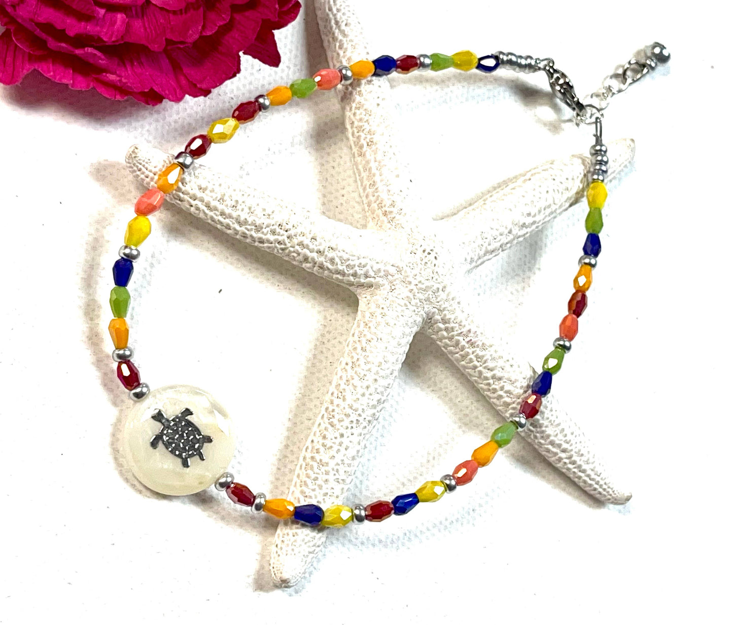 Crystal Turtle Anklets