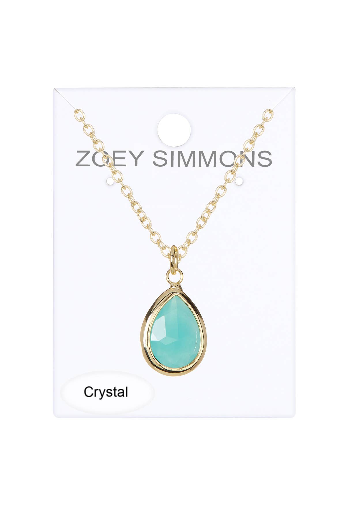 Amazonite Crystal Teardrop Necklace - GF