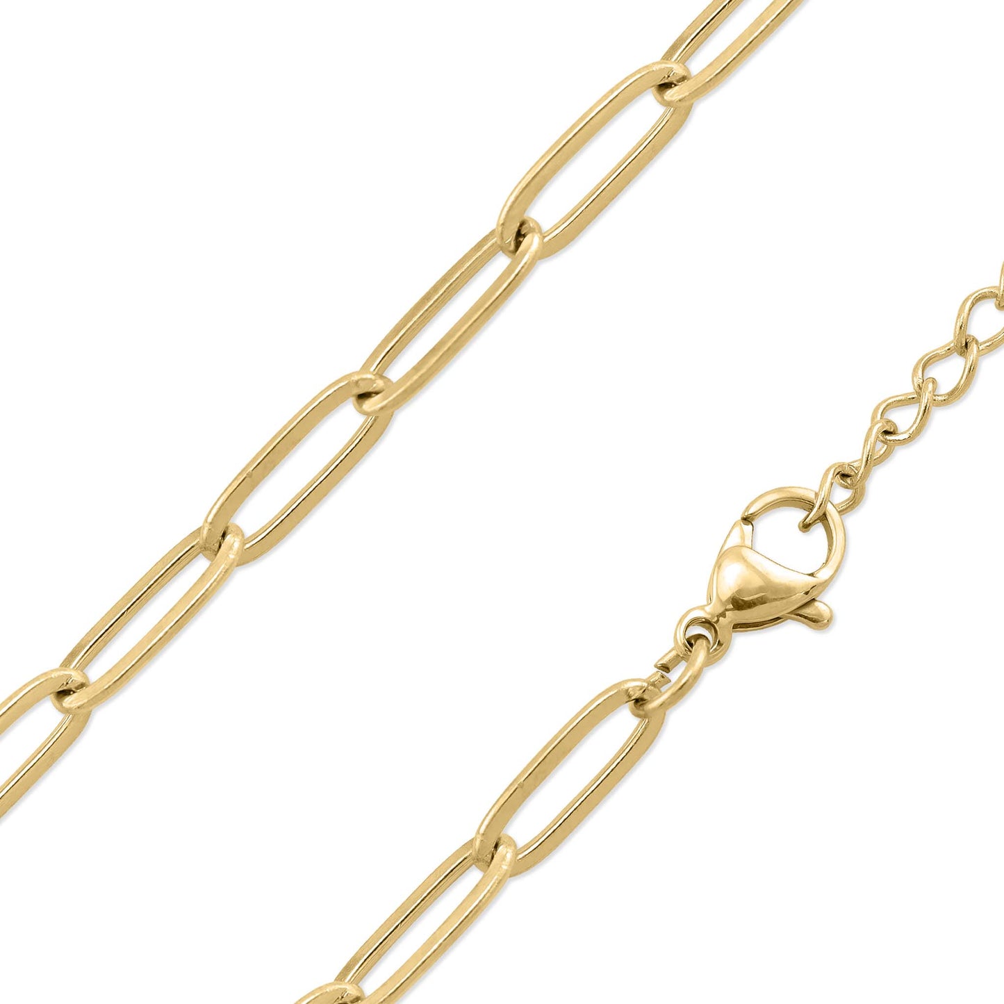 18K Gold PVD Paperclip Chain Necklace