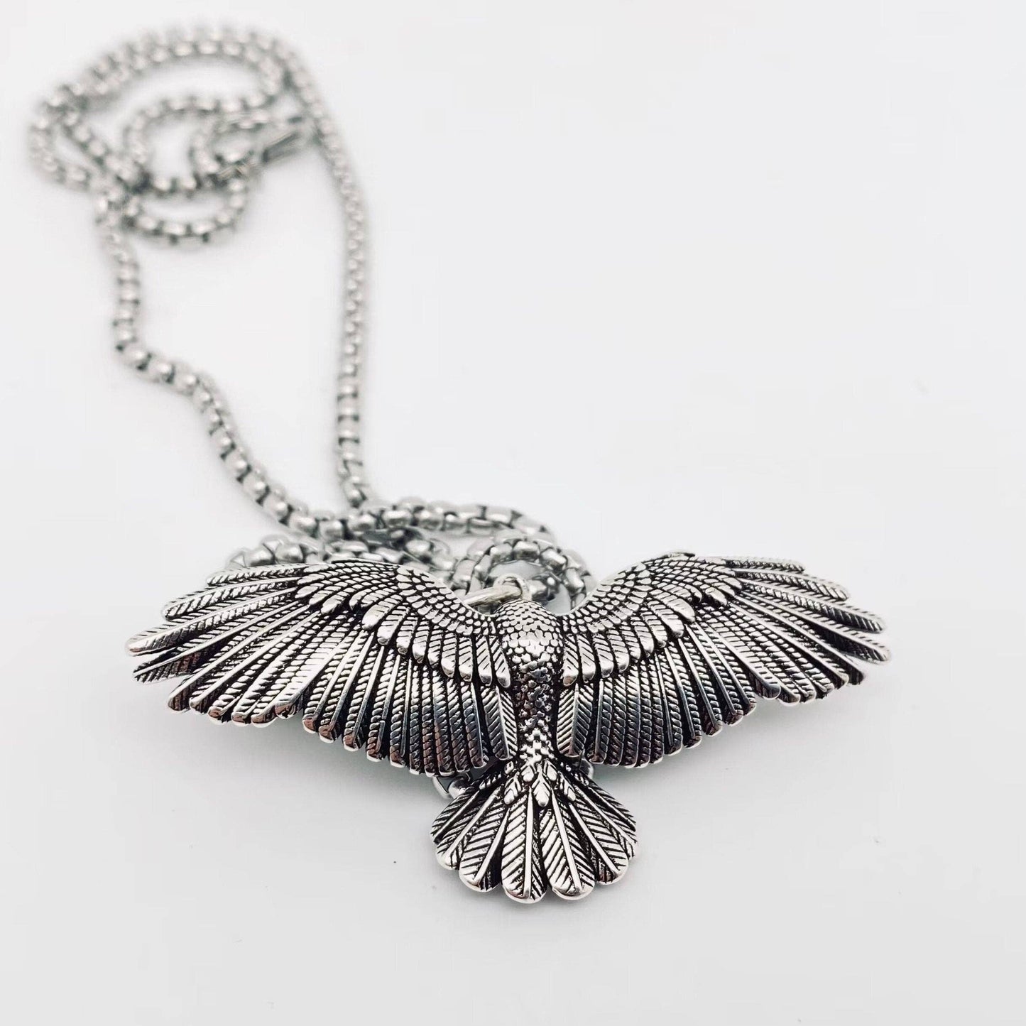 Eagle Spreads Its Wings Pendant Men's Necklace