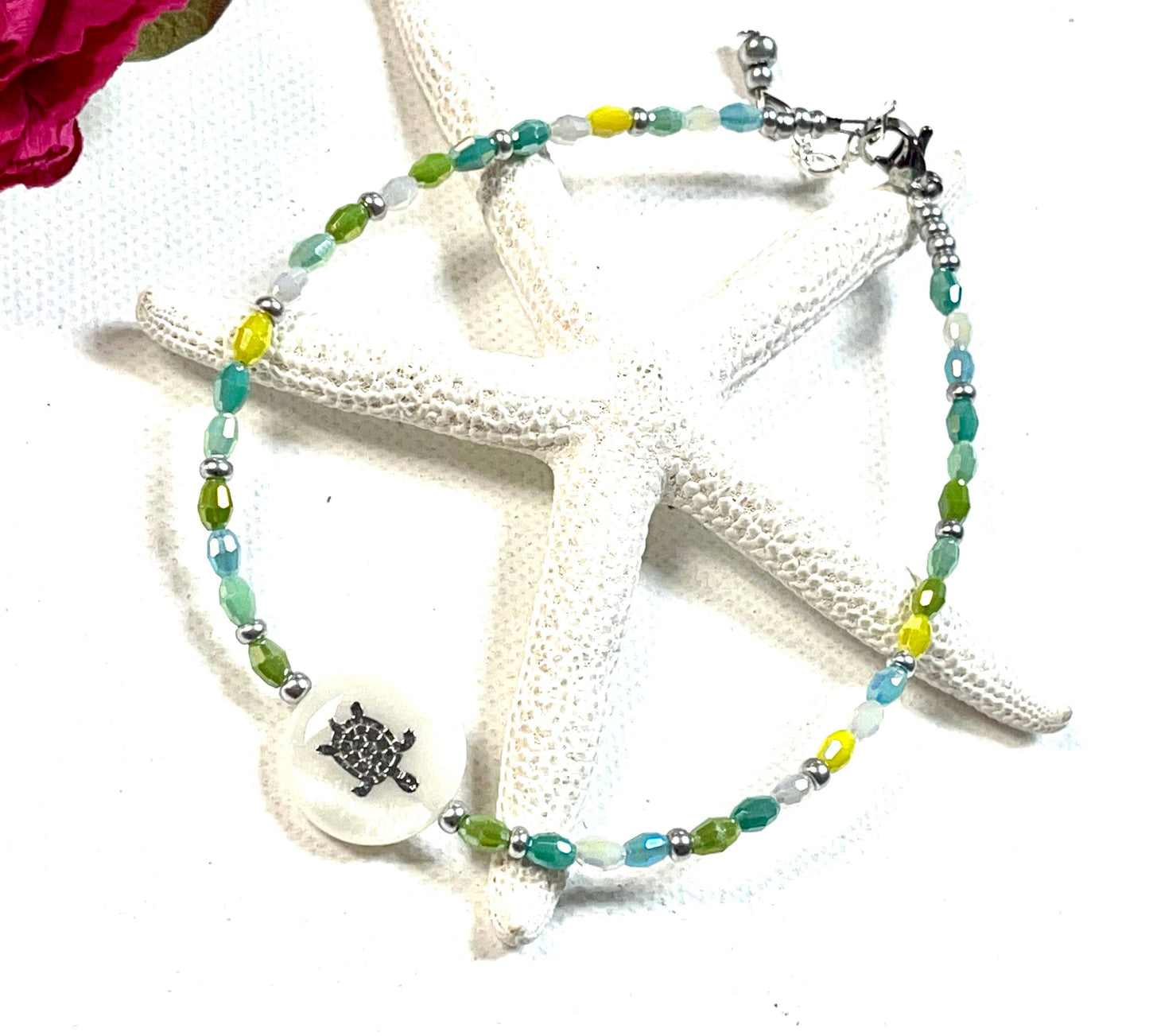 Crystal Turtle Anklets