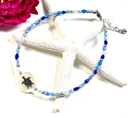 Crystal Turtle Anklets