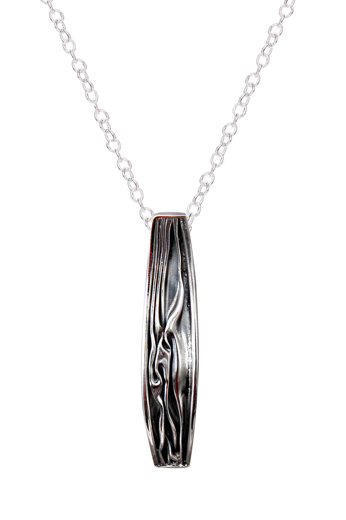 Wave Texture Pendant Necklace - SF