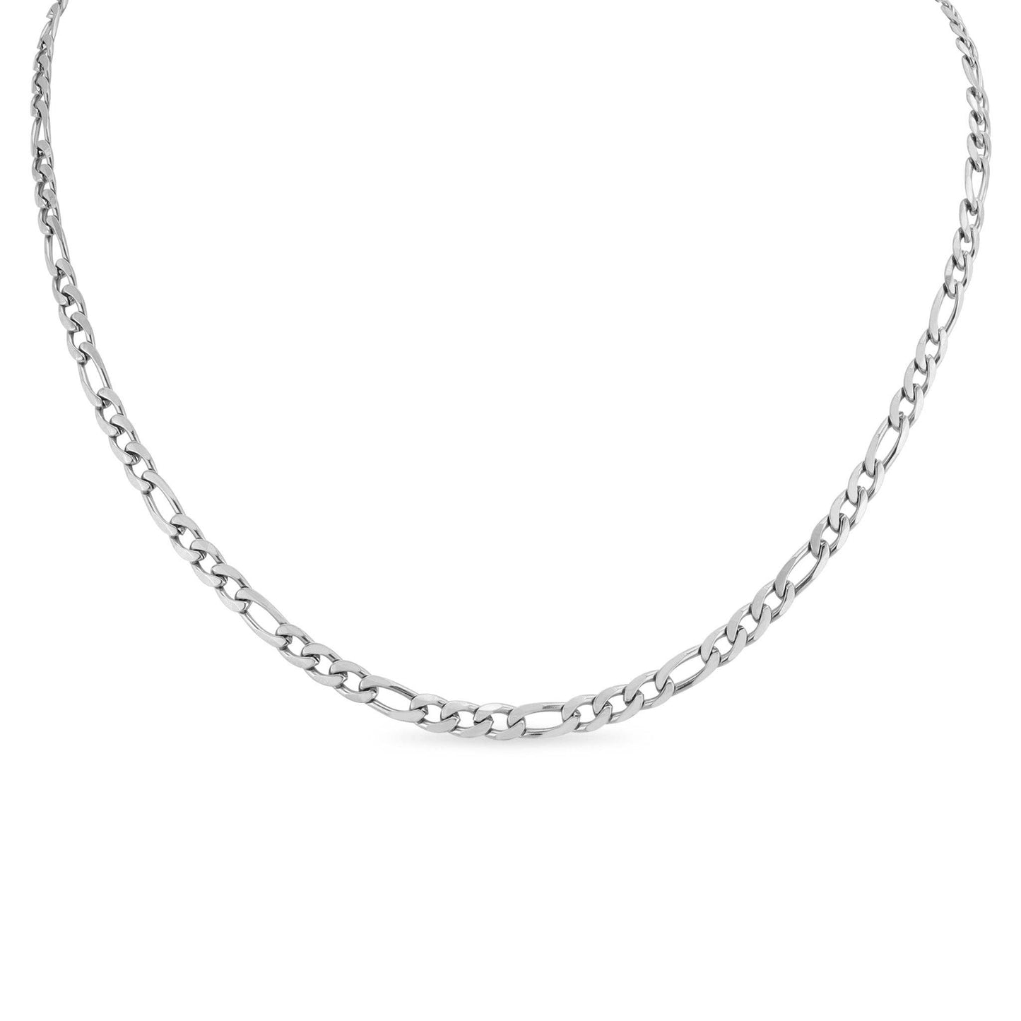 Stainless Steel Figaro Chain Necklace