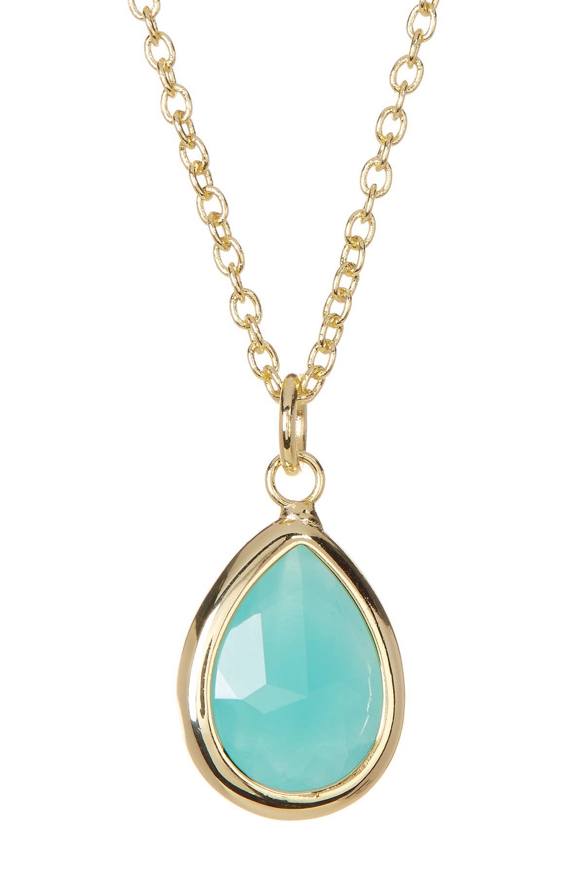 Amazonite Crystal Teardrop Necklace - GF