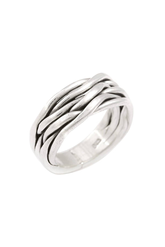 Weave Texture Band Ring - SF