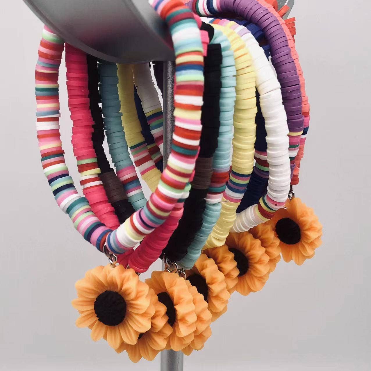 Women Chrysanthemum Beach Multicolour Elastic Bracelet