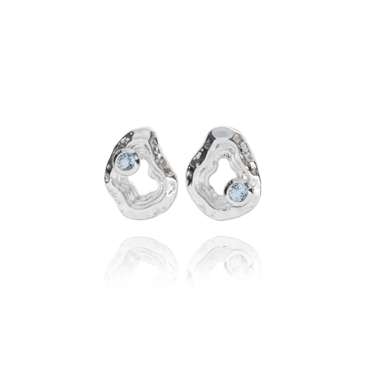 Oasis Ear Studs - Silver