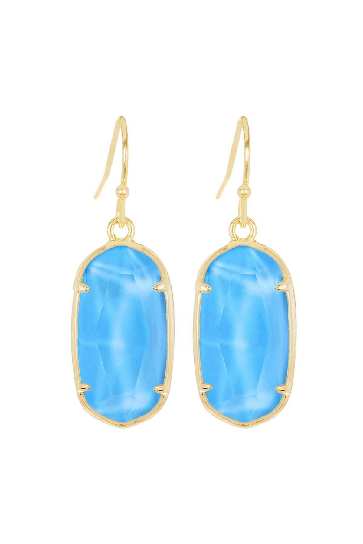 Turquoise Quartz Casey Drop Earrings - GF