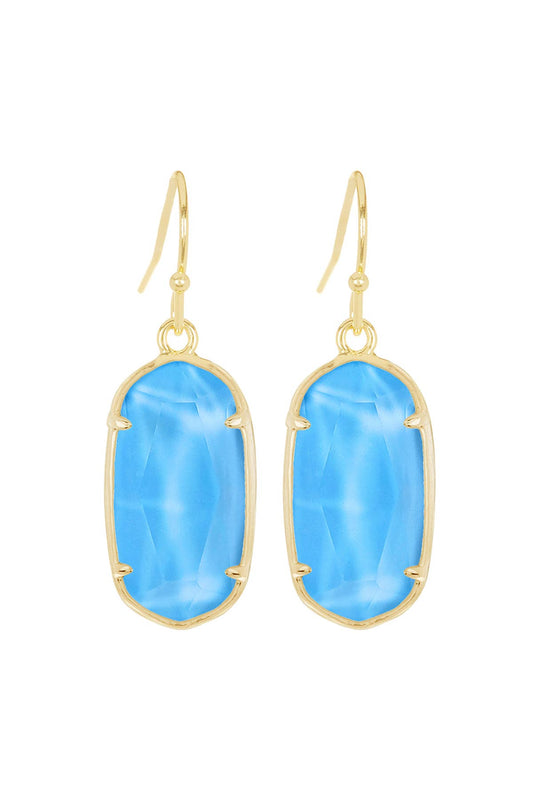 Turquoise Quartz Casey Drop Earrings - GF