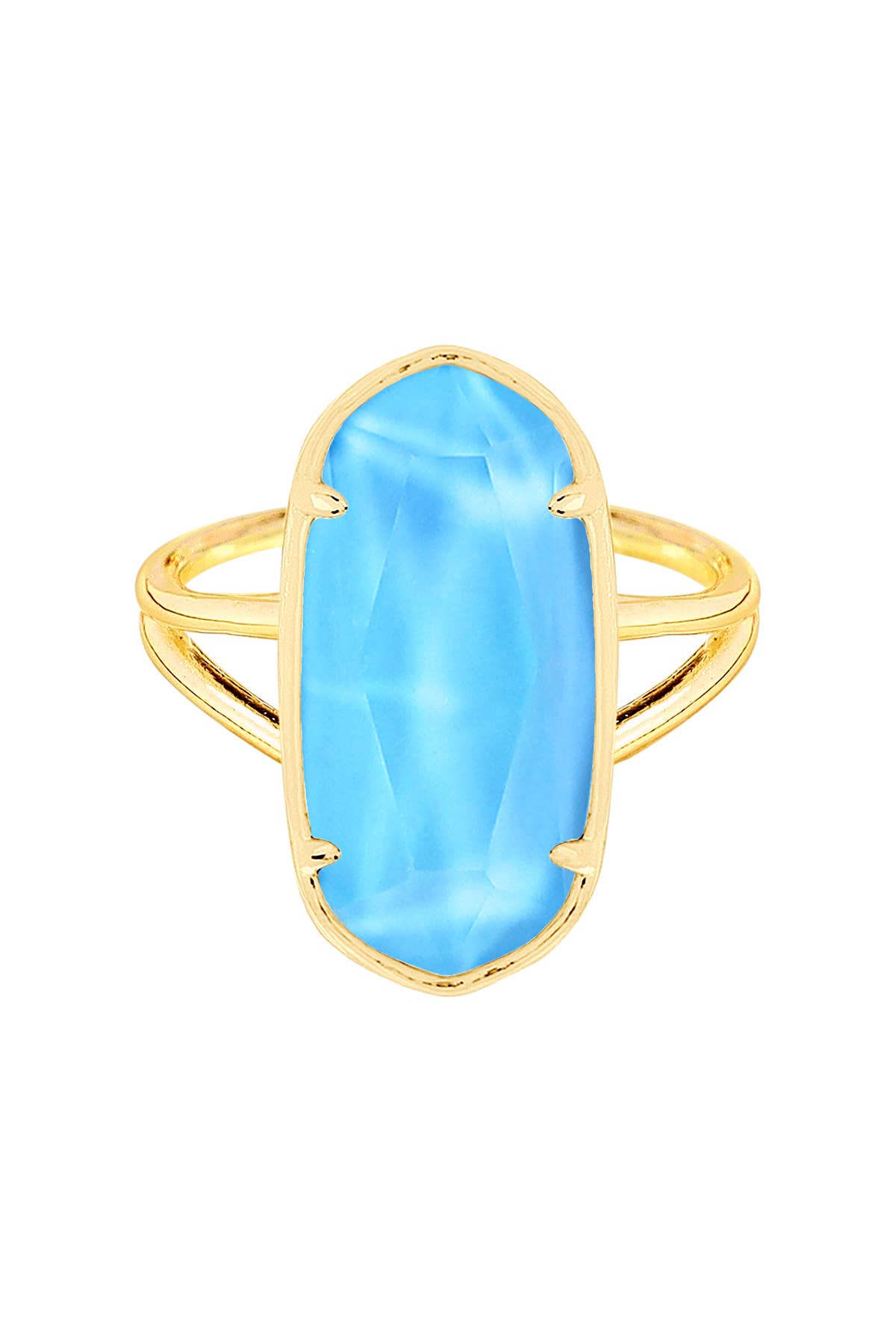 Turquoise Quartz Doublet Casey Ring - GF